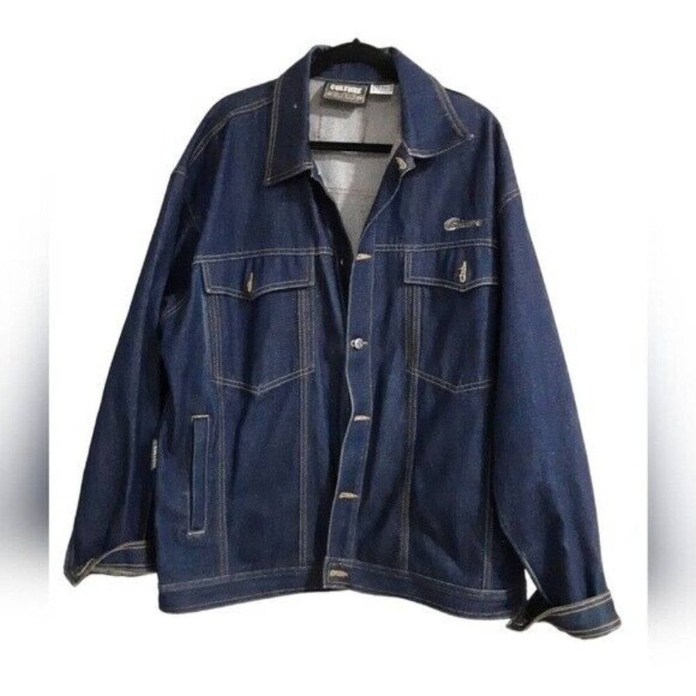 Culture jeans denim  jacket men's  size L Button Up Thick Cotton